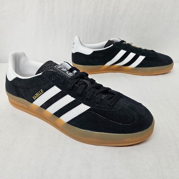Adidas Gazelle Indoor Casual Sneakers JI2060 Core Black White Gum Men Size 11.5 main image 4